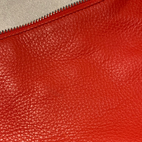 DKNY Red Pebble Leather Purse - Picture 4 of 6